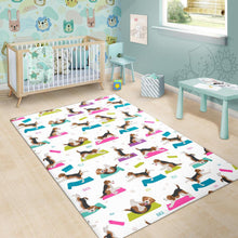 Load image into Gallery viewer, Beagle Yoga Pattern Area Rug
