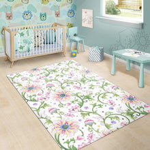 Load image into Gallery viewer, Beautiful pink lotus waterlily leaves pattern Area Rug
