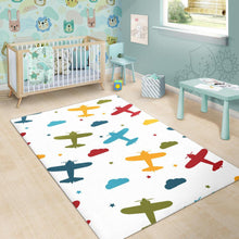 Load image into Gallery viewer, Airplane star cloud colorful Area Rug
