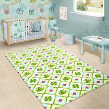 Load image into Gallery viewer, Frog Clover leaves Pattern Area Rug
