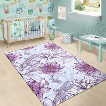 Load image into Gallery viewer, Water Lily Pattern Print Design WL01 Area Rugs
