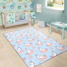 Load image into Gallery viewer, Donut Unicorn Pattern Print Design DN014 Area Rugs

