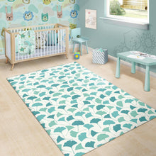 Load image into Gallery viewer, Green ginkgo leaves pattern Area Rug
