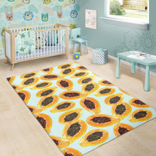 Load image into Gallery viewer, Watercolor papaya pattern Area Rug

