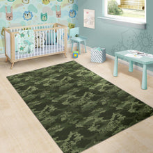 Load image into Gallery viewer, Digital Green camo camouflage pattern Area Rug
