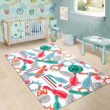 Load image into Gallery viewer, Watercolor bowling pattern Area Rug
