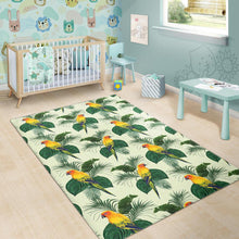Load image into Gallery viewer, Beautiful parrot palm leaves pattern Area Rug
