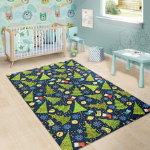 Load image into Gallery viewer, Christmas Tree Snowflake Pattern Area Rug
