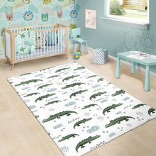 Load image into Gallery viewer, Crocodile Pattern Background Area Rug
