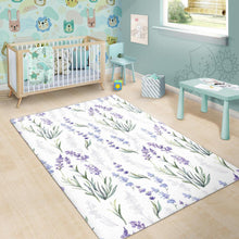 Load image into Gallery viewer, Hand painting Watercolor Lavender Area Rug
