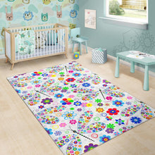 Load image into Gallery viewer, Dragonfly Color Flower Pattern Area Rug

