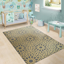 Load image into Gallery viewer, arabic star gold pattern Area Rug
