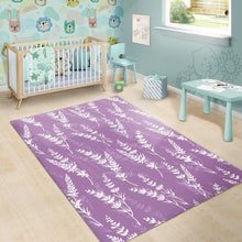 Load image into Gallery viewer, Lavender flowers purple pattern Area Rug
