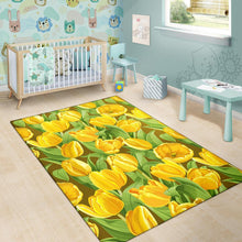 Load image into Gallery viewer, Tulip Yellow Pattern Print Design TP010 Area Rugs
