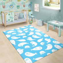 Load image into Gallery viewer, Cute white sea lion seals pattern Area Rug
