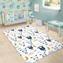 Load image into Gallery viewer, Cute sleeping sheep moon cloud pattern Area Rug
