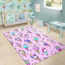 Load image into Gallery viewer, Cute ice cream cone animal pattern Area Rug
