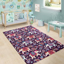 Load image into Gallery viewer, Elephant indian style ornament pattern Area Rug
