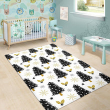 Load image into Gallery viewer, Christmas tree holly snow star pattern Area Rug
