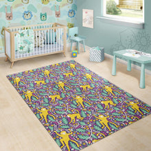 Load image into Gallery viewer, Cute yellow monkey leaves pattern Area Rug
