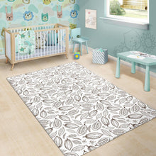 Load image into Gallery viewer, Cocoa beans leaves pattern Area Rug
