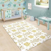 Load image into Gallery viewer, Gold Meneki Neko Lucky Cat Pattern Area Rug
