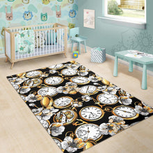 Load image into Gallery viewer, Clock Flower Pattern Area Rug
