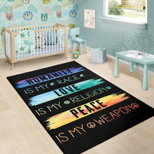 Load image into Gallery viewer, Humanity Love Peace Area Rugs
