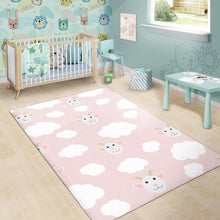 Load image into Gallery viewer, Goat Could Pink Pattern Area Rug
