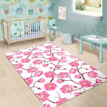 Load image into Gallery viewer, Pink Sakura Pattern Area Rug
