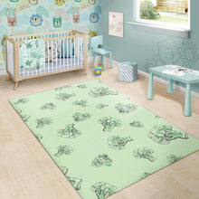 Load image into Gallery viewer, broccoli sketch pattern Area Rug

