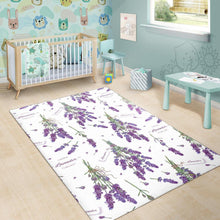 Load image into Gallery viewer, lavender flower design pattern Area Rug
