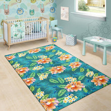 Load image into Gallery viewer, Plumeria Tropical Flower Design Print Area Rugs
