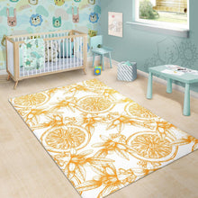 Load image into Gallery viewer, hand drawn orange fruit pattern Area Rug
