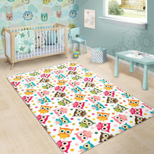 Load image into Gallery viewer, Color cute owl pattern Area Rug
