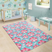 Load image into Gallery viewer, 3D sakura cherry blossom pattern Area Rug
