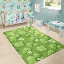 Load image into Gallery viewer, Broccoli pattern green background Area Rug
