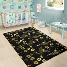 Load image into Gallery viewer, Gold Japanese Theme Pattern Area Rug
