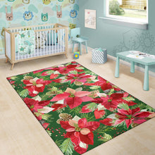 Load image into Gallery viewer, Poinsettia Pattern Print Design POT03 Area Rugs
