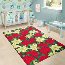 Load image into Gallery viewer, Poinsettia Pattern Print Design POT06 Area Rugs
