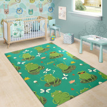 Load image into Gallery viewer, Cute frog dragonfly design pattern Area Rug
