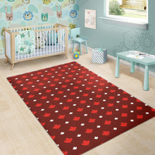 Load image into Gallery viewer, Canadian Maple Leaves Pattern background Area Rug

