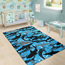 Load image into Gallery viewer, Shark Pattern Background Area Rug
