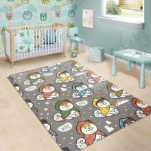 Load image into Gallery viewer, Cute Siberian Husky Raincoat Pattern Area Rug
