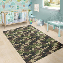 Load image into Gallery viewer, Dark Green camo camouflage pattern Area Rug
