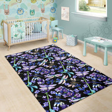 Load image into Gallery viewer, Lavender Dragonfly Pattern Print Design LV03 Area Rugs
