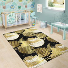 Load image into Gallery viewer, Gold Could Crane Japanese Pattern Area Rug
