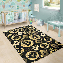 Load image into Gallery viewer, Bitcoin Pattern Print Design DO06 Area Rugs

