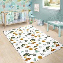Load image into Gallery viewer, Bonsai Leaves Flower Pattern Area Rug
