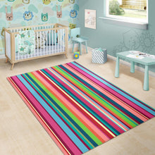 Load image into Gallery viewer, Rainbow Stripe Pattern Area Rug
